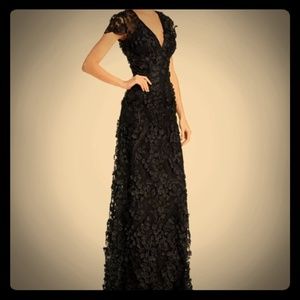 carmen marc valvo 3d floral mermaid gown